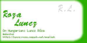 roza luncz business card