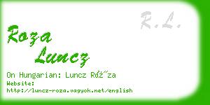 roza luncz business card